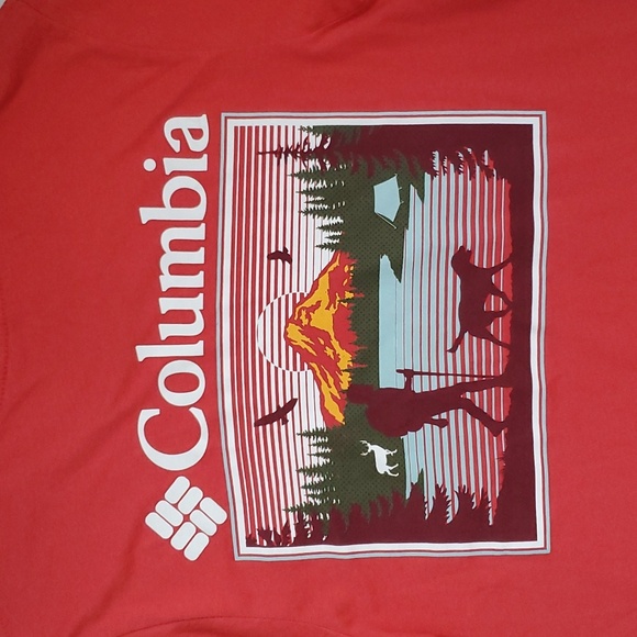 Columbia Men's Pullover/ T-shirt retro Graphic Outdoors Hiking/Pet Lover Size S - Picture 1 of 5